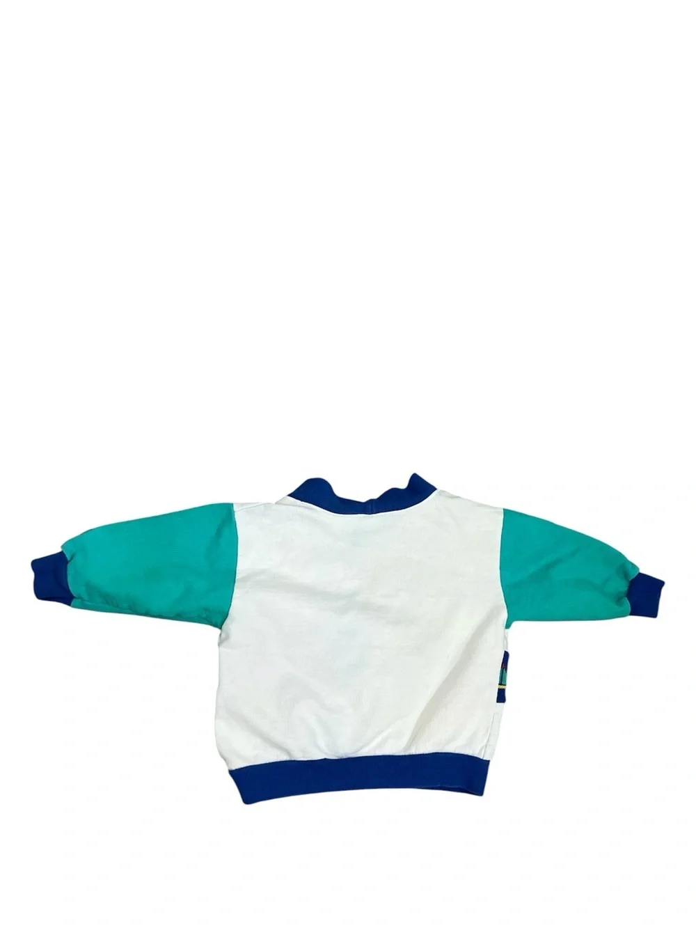 Baby B Gosh vintage 90s nautical sailboat color block cardigan 18 mo